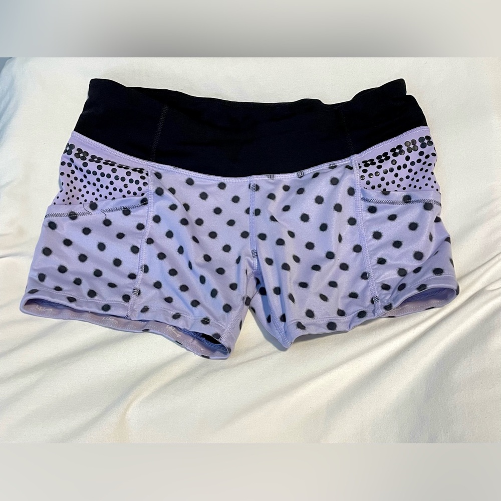 *EUC* LULULEMON Align™ High-Rise Shorts - Women’s Size 8 - Purple/Black Polkadot